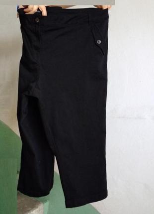 Р 24 / 58-60 стильные базовые черные укороченные джинсы брюки бриджи стрейчевые батал george4 фото