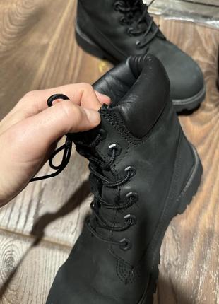 Ботинки timeberland тимберленд черные кожаные термо зимние3 фото