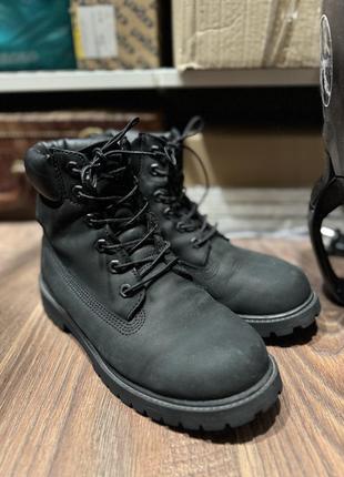Ботинки timeberland тимберленд черные кожаные термо зимние2 фото