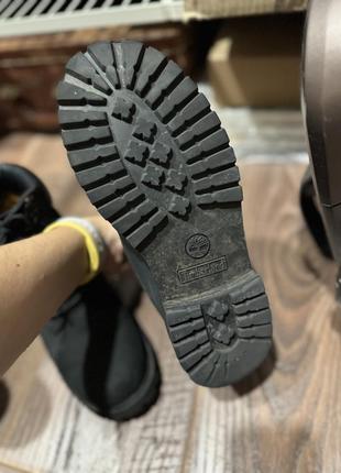 Ботинки timeberland тимберленд черные кожаные термо зимние8 фото