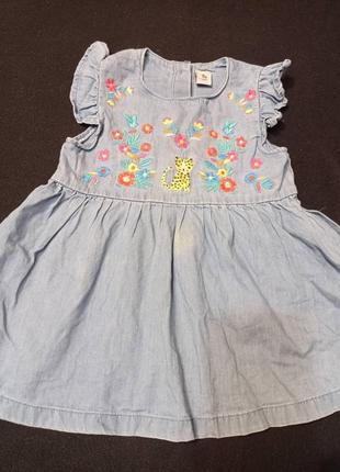 Лёгкий джинсовый сарафан 80-86 размер 2947