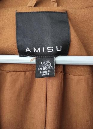 Amisu стильне пальто на один ґудзик cos zara massimo dutti gant marc cain mango стиль4 фото