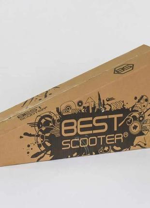 Самокат а 25601/779-1335 maxi "best scooter" (1) пластмасовий, 4 колеса pu, свет, трубка керма алюмінієва,2 фото