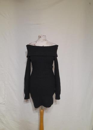 Платье со спущенными открытыми плечами h&amp;m3 фото