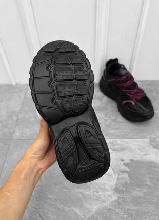 Женские кроссовки skeleton fuxia/black