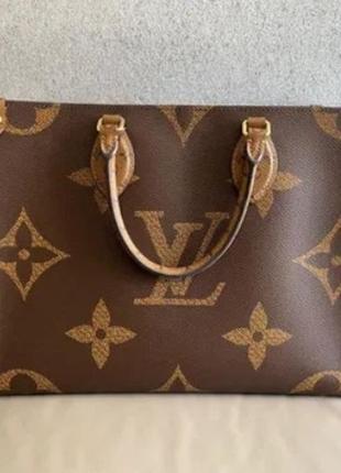 Двостороння сумка, велика містка в стилі louis vuitton3 фото