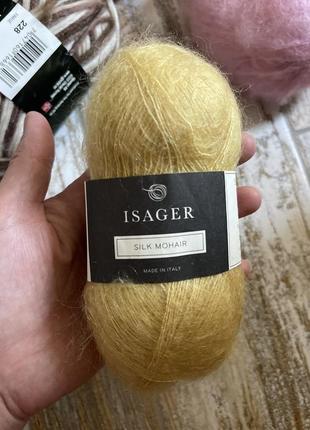 Вʼязальна пряжа нитки для вʼязання мікс silk mohair, вовна, альпака.3 фото