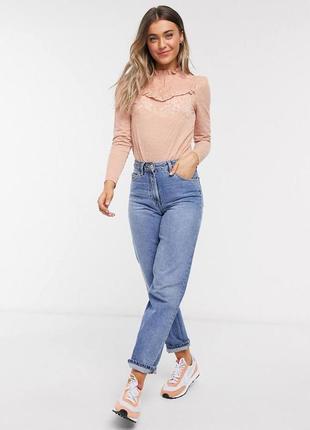 Красивая трикотажная блузка "river island" с эффектом деворе, uk16/eur42 (l/xl).8 фото