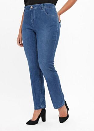 Класні прямі стрейчеві джинси  пояс на резинці від бренду cotton  traders 💜💖💜7 фото