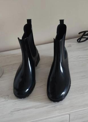 Стильні гумові челсі черевики ботинки резинові3 фото