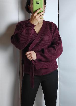 Брендовый свободный оверсайз свитер джемпер кофта на запах new look9 фото