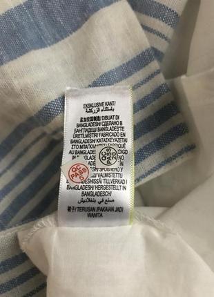 Коллекция m&s платье-туника в полоску из смесового льна curve код продукта: t528610e9 фото