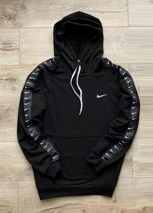 Хухуді утеплений nike чорний (на флісі)