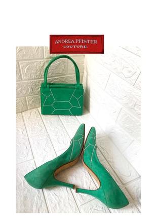 Andrea pfister couture вечірні туфлі човники swarovski і сумочка ексклюзив від кутюр1 фото