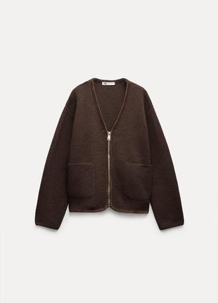 Куртка бомбер зі 100% вовни zara