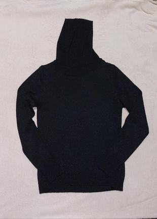 Свитер с горлом centro basic, водолазка, гольф с шерстью и альпакой в составе, размер s-m, люрикс