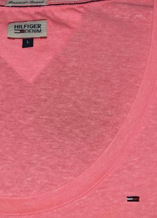 Женская брендовая котоновая футболка от hilfiger denim p l3 фото