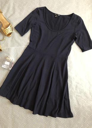 Коротке синє плаття