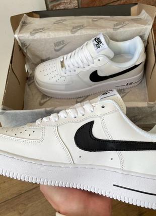 Женские кроссовки nike air force 1 white black 2#найк2 фото