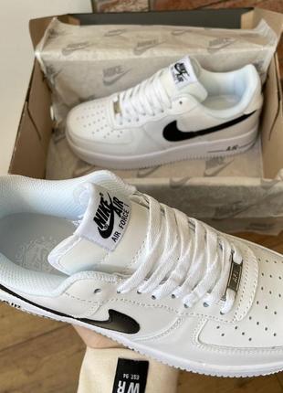 Женские кроссовки nike air force 1 white black 2#найк4 фото