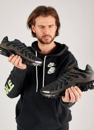 Мужские кроссовки nike air max plus black white gradient3 фото