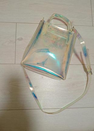 Голограммная полупрозрачная сумка zara1 фото