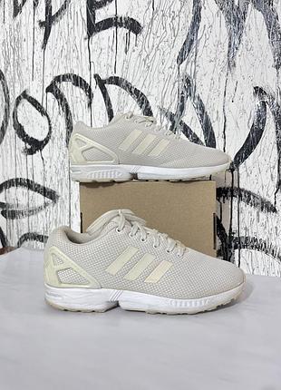 Кроссовки adidas flux, оригинал, летние, белые, в сетку, удобные, легкие, дышащие, повседневные