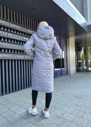 Пальто куртка жіноче стьобане довге весняне демісезонне на весну тепле легке бежеве чорне сіре без к3 фото
