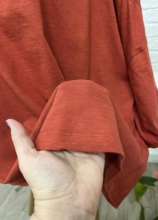 Блузка блуза реглан с кружевом натуральная ткань коттон р 58-609 фото