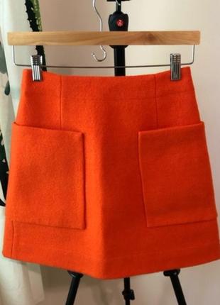 Cos вовняна спідниця варена шерсть 34-36