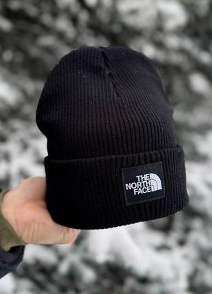 Шапка мужская the north face с подкладкой на флисе хаки шапка зимняя теплая норт фейс2 фото