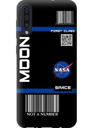 Чехол силиконовый бампер fts на samsung galaxy a50 2019 a505f с дизайном nasa travel