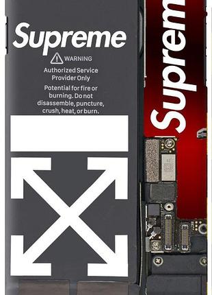 Чехол силиконовый бампер fts для apple iphone 7 plus / 8 plus с рисунком supreme