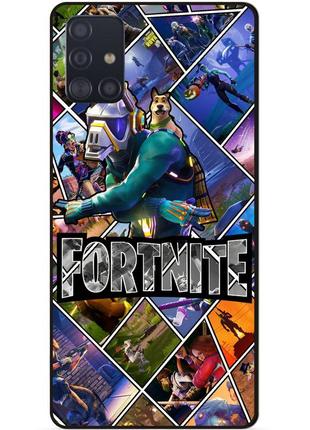 Силіконовий чохол бампер для samsung m51 з картинкою фортнайт fortnite