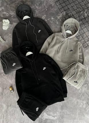 Спортивный костюм с полара утепленный nike найк