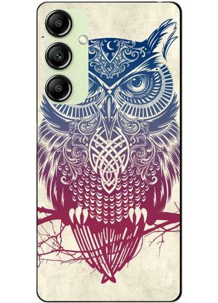 Чехол силиконовый бампер для samsung a34 с рисунком сова