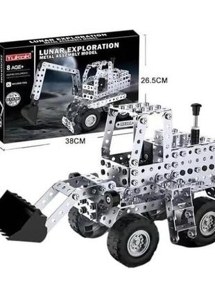 Конструктор металлический бульдозер 430 деталей metal assembly model