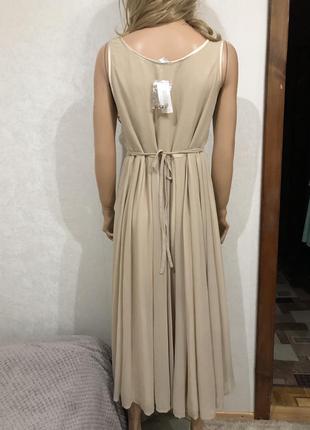 Сукня довга нюдового кольору з вишивкою together р.145 фото