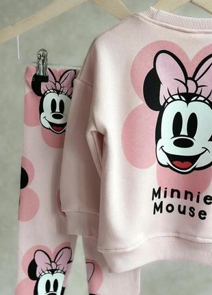 Свитшот толстовка худи леггинсы лосины в рубчик zara minnie mouse disney6 фото