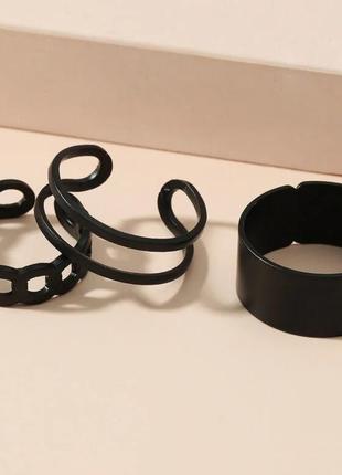 Набор колец черных / черные кольца набор / черное кольцо