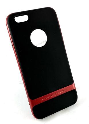 Чохол для iphone 6 6s накладка на бампер протиударний ipaky carbon чорний червоний