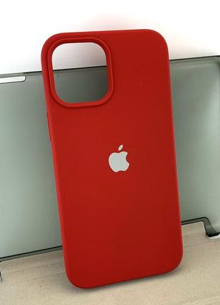 Чехол на iphone 12 pro max накладка бампер silicone case бордовый оригинал