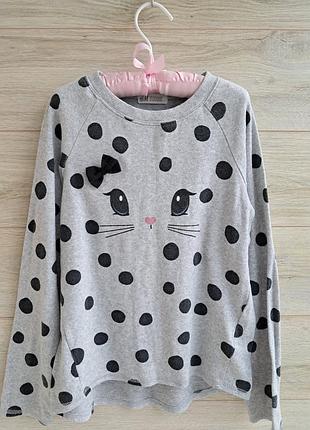 Кофточка с котиком h&m 8-10л