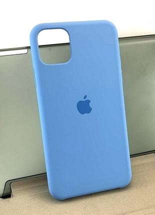 Чехол на iphone 11 pro max накладка бампер original soft case голубой