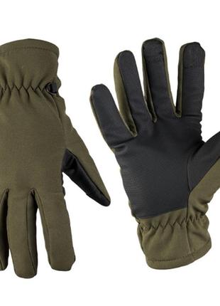 Рукавички / перчатки тактичні "mil-tec" softshell - олива
