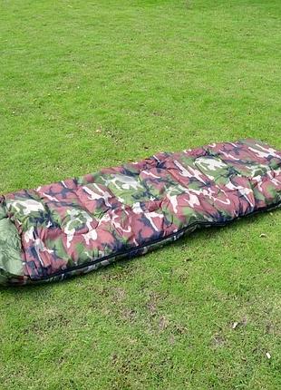 Спальный мешок, спальник, до -15, туристический, одеяло, с капюшоном, теплый, рыбацкий, охотничий, водостойкий