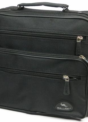 Практична чоловіча сумка wallaby 2440 чорний2 фото