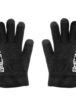 Зимние перчатки флисовые мужские женские believe черные перчатки утепленные осень зима1 фото