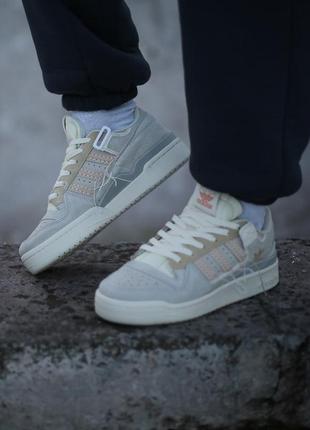 Adidas forum 84 low “off white” grey beige2 фото