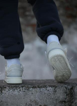 Adidas forum 84 low “off white” grey beige7 фото